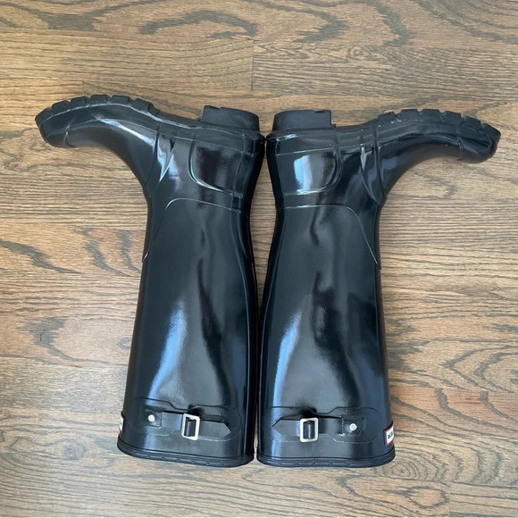 Hunter original gloss tall rain boots size M5 F6 - Picture 6 of 13